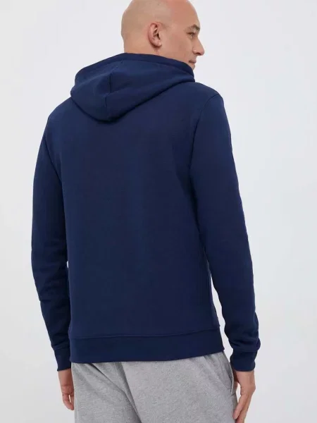 Mikina adidas Originals tmavomodrá s kapucí s potiskem