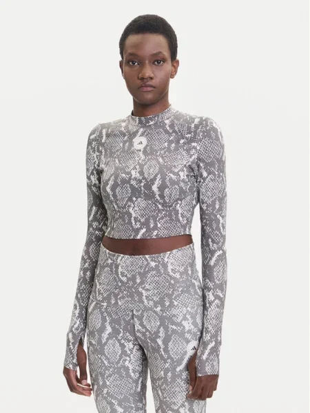 Блуза с дълги ръкави за трениране adidas by Stella McCartney TruePurpose сиво