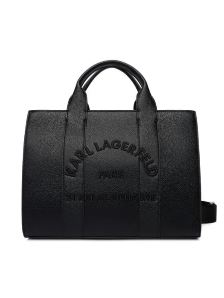 Shopper kabelka Karl Lagerfeld z ekologickej kože čierna