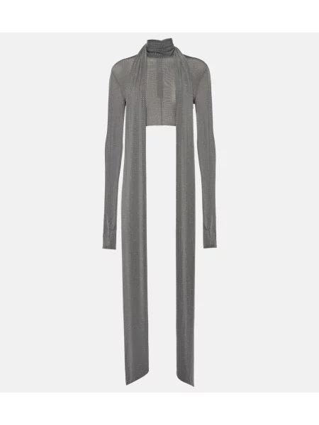 Top Alex Perry z dżerseju o krotszym kroju szary