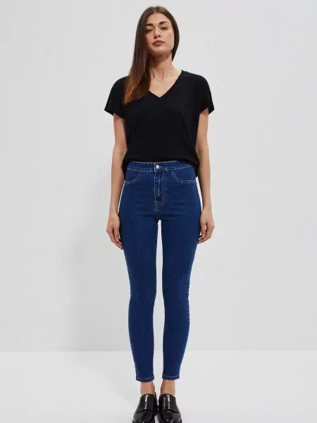 Blugi skinny Marisse skinny fit negru