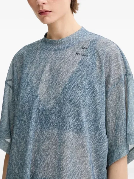 Tricou Won Hundred scurt albastru