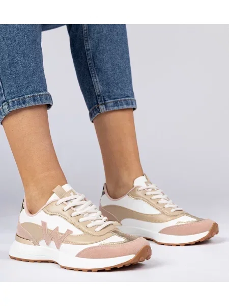 Sneakerși D/ceo cu imagine cu imprimeu animal print alb