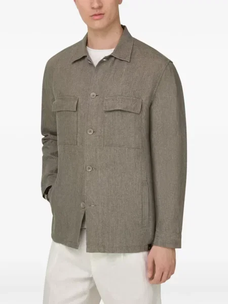 Košilová bunda Boggi Milano zelená