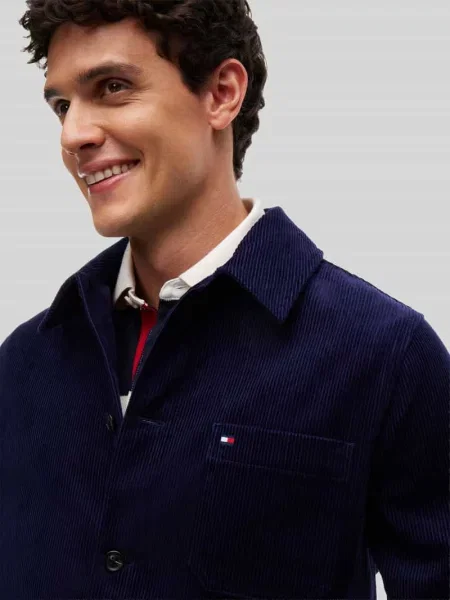 Koszula casualowa z czystej bawełny o kroju regular fit Tommy Hilfiger granatowa
