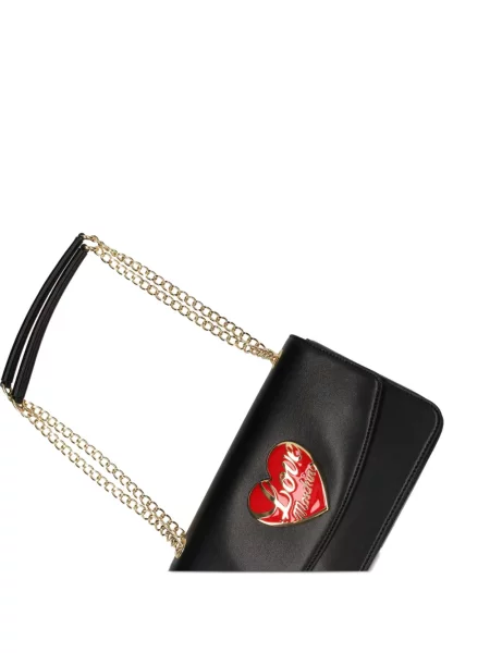 Colier Love Moschino cu motiv cu inimi negru