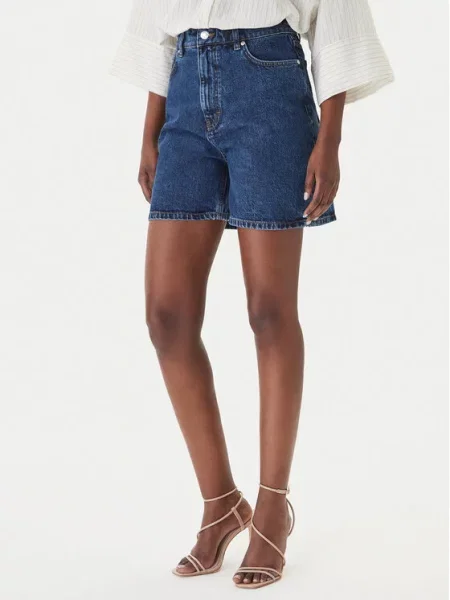 HUGO Jeans kratke hlače Mornarsko modra