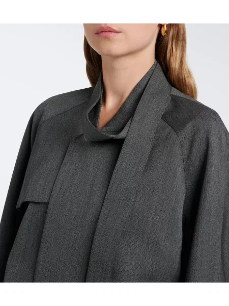 Geacă Victoria Beckham de lână gri