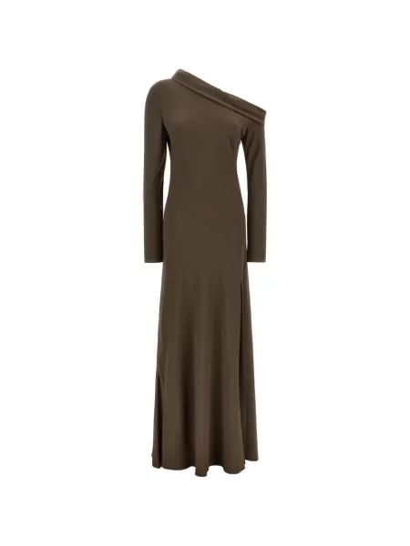 Rochie Alberta Ferretti asimetrică maro