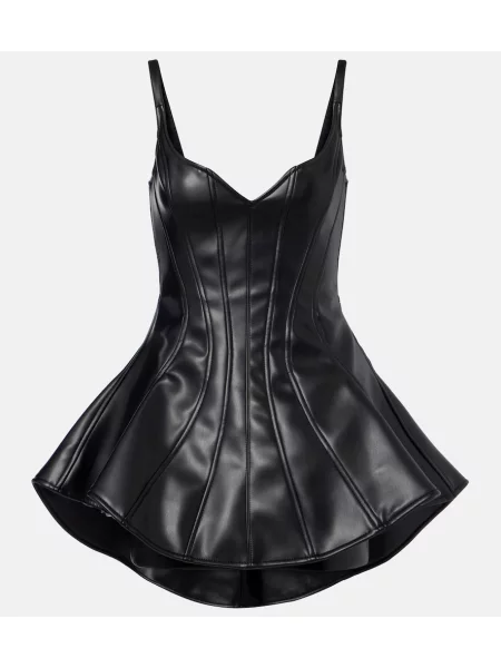 Rochie midi David Koma cu volane negru