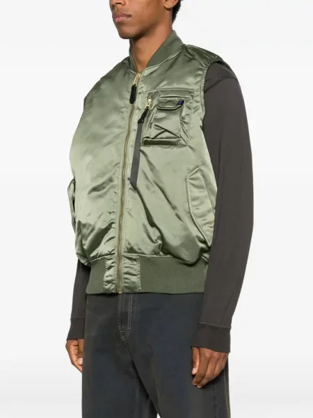 Vestă cu fermoar Alpha Industries verde