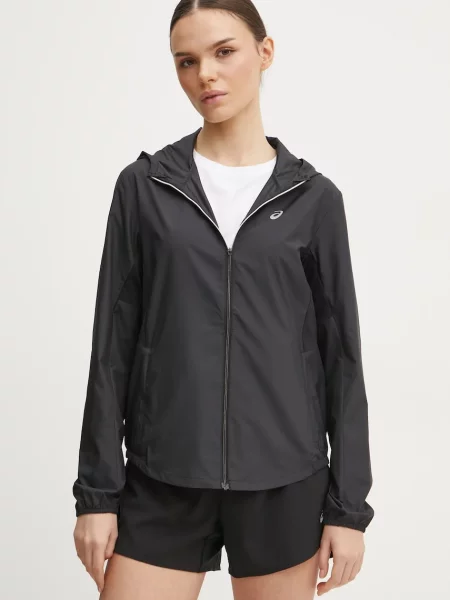 ASICS Geacă sport negru alb