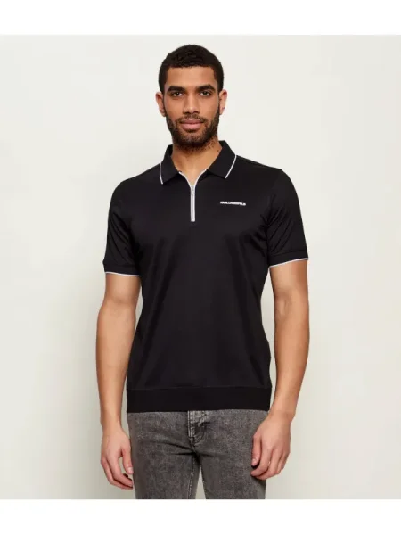 KARL LAGERFELD Tricou polo negru