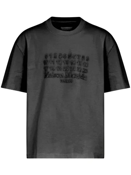 Tricou Maison Margiela cu broderie gri