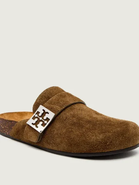 TORY BURCH Mules încălțăminte MELLOW | piele întoarsă maro