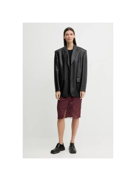 ZADIG&VOLTAIRE spódnica jedwabna bordowy mini prosta czerwona