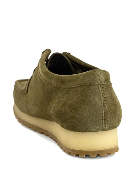 Botki Clarks Originals sznurowane zamszowe zielone