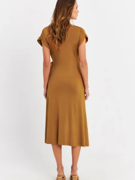 Cool & Sexy Rochie cămilă maro