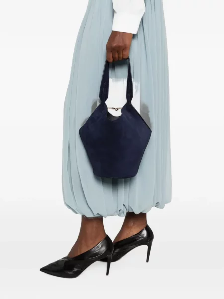 Geantă shopper Khaite albastru