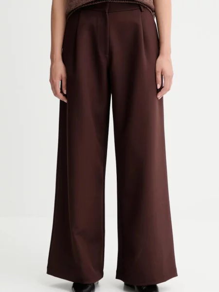 Sessun pantaloni lat high waist maro