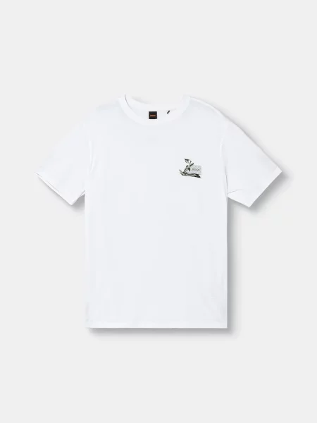 BOSS Orange tricou pentru bărbați din Te_Blueprint alb