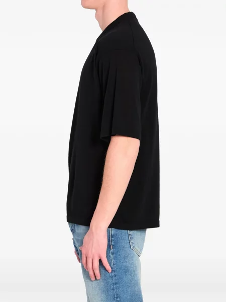 Tricou Roberto Collina cu nervuri negru
