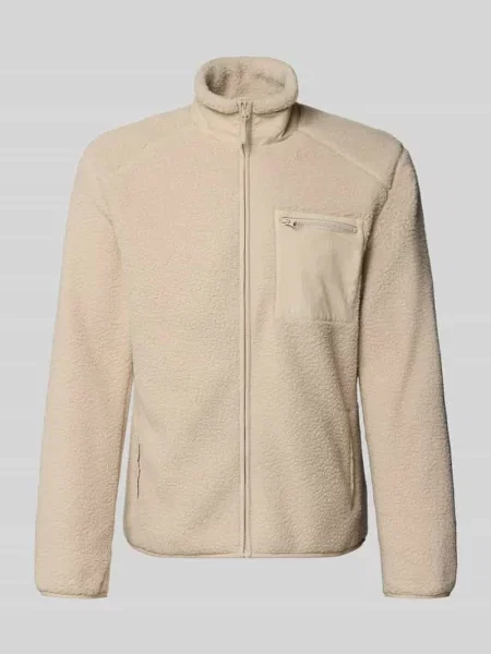 Kurtka ze sztucznego futra o kroju regular fit z siateczkowym wnętrzem model ‘DALLAS’ Only & Sons biała