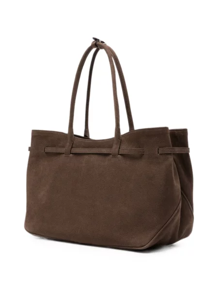 Geantă shopper Marge Sherwood din piele de căprioară cu cataramă maro