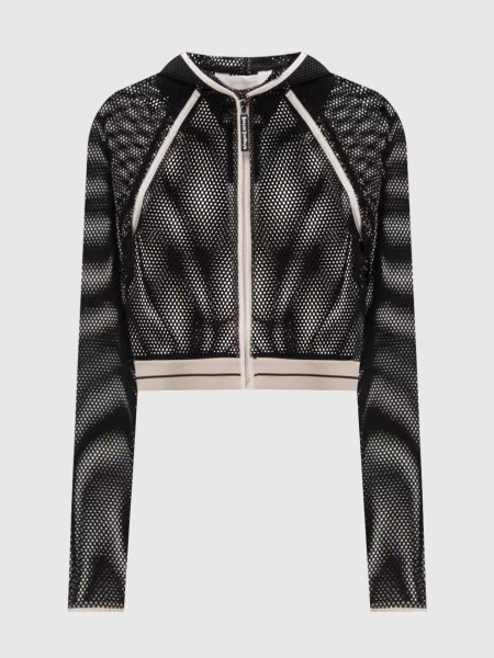 Спортивна куртка з сітки Palm Angels чорна