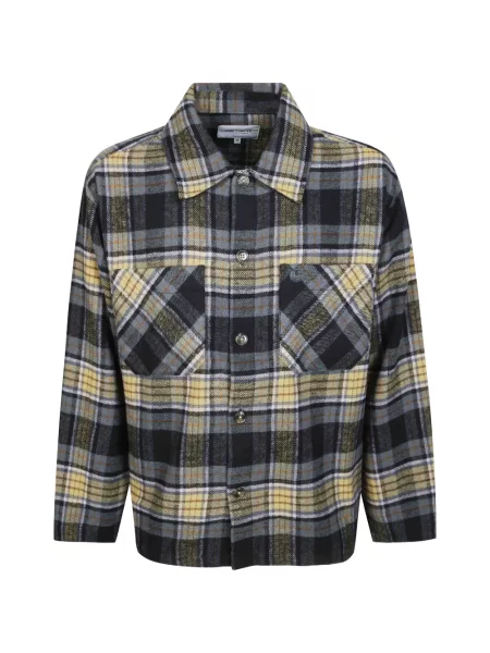 Cămașă Carhartt Wip în carouri negru