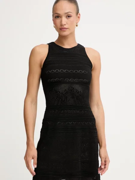 Twinset rochie de vară cu vâscoză negru