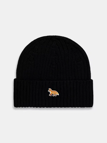 Maison Kitsuné czapka Baby Fox Beanie czarny