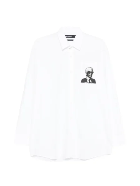 Cămașă Karl Lagerfeld casual alb