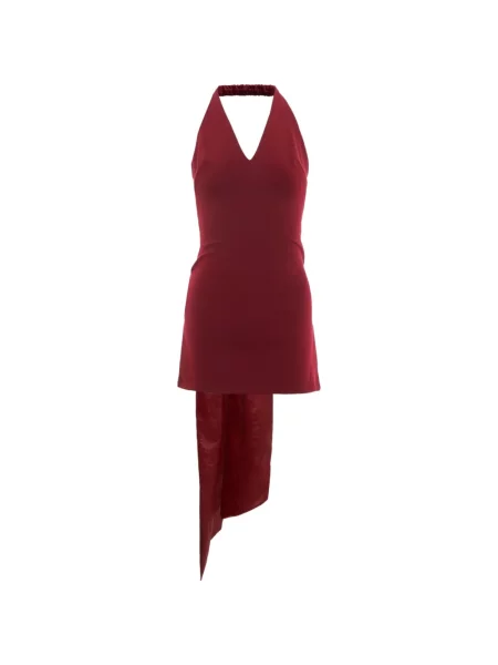 Rochie Kenzie Klambie cu legături cu gât halter roșu