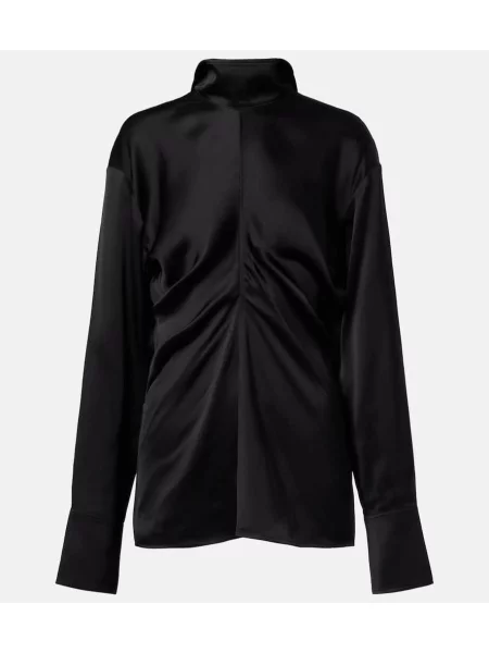 Top Toteme din satin negru