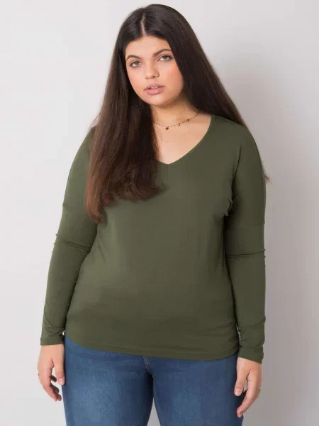 Blúzka Fashionhunters khaki