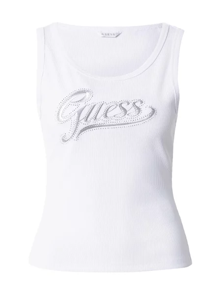 GUESS Top MALIKA gri deschis / argintiu alb