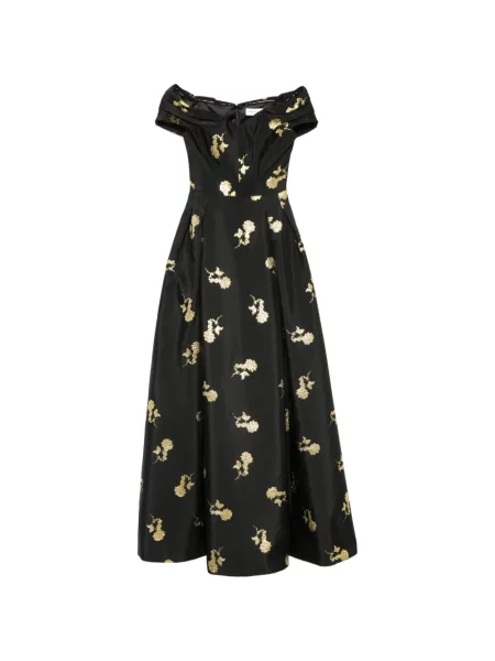 Rochie Rebecca Vallance cu model floral din jacard negru