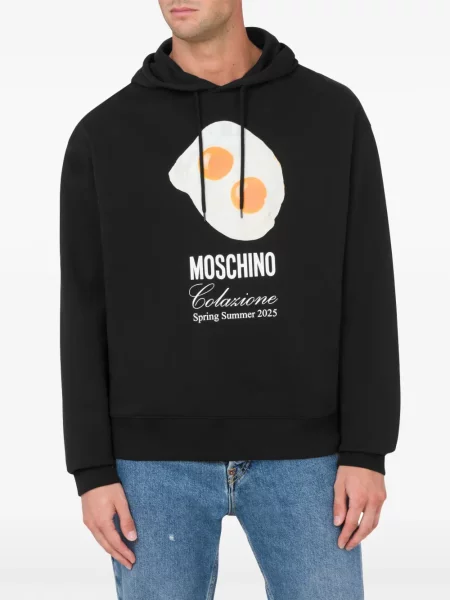 Hanorac cu glugă Moschino negru