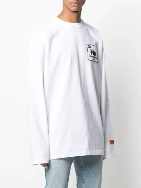 Hanorac Heron Preston cu autograf alb