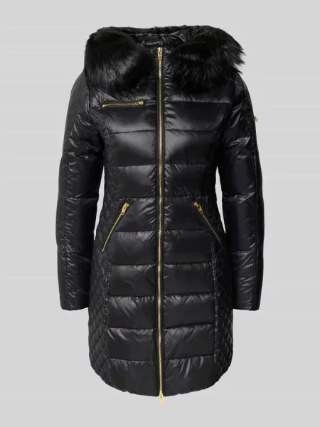 Płaszcz pikowany z zamkiem błyskawicznym dwustronnym model ‘Ciara’ Rock'n Blue czarny