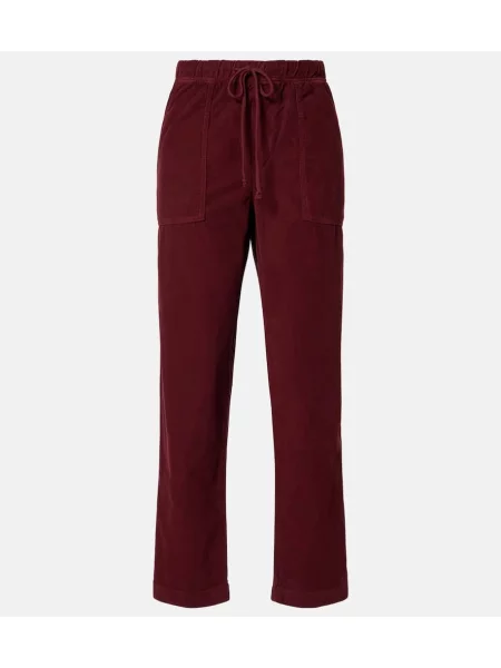 Pantaloni Velvet de catifea cord bordo