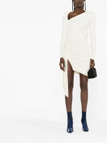 Asimetriškas suknele Off-white balta