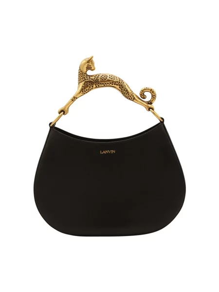 Torebka hobo Lanvin skórzana czarna