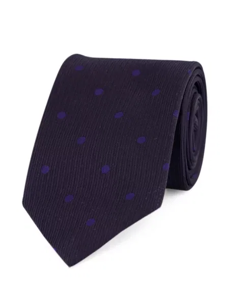 Cravată Tom Ford de mătase cu buline albastru