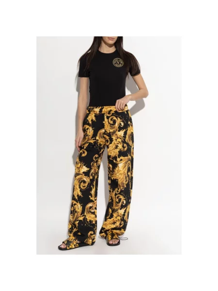 Koszulka Versace Jeans Couture z logo czarna