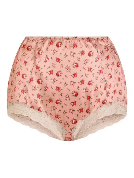 Chiloți Dolce & Gabbana cu model floral din dantelă roz