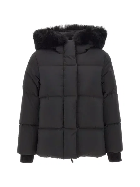 Garnitură de blană geacă cu puf Rrd cu blană negru