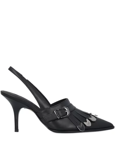 Lodičky Pinko s třásněmi černé