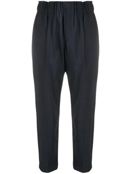 Decupat pantaloni Brunello Cucinelli cu dungi albastru